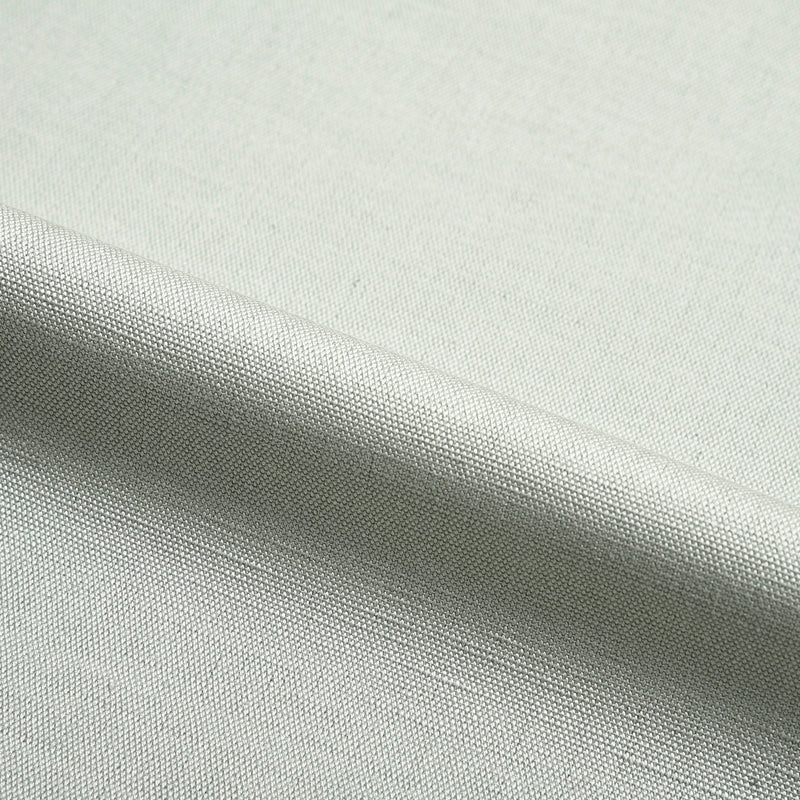 Pleated Pale Green Cotton Canvas Linen