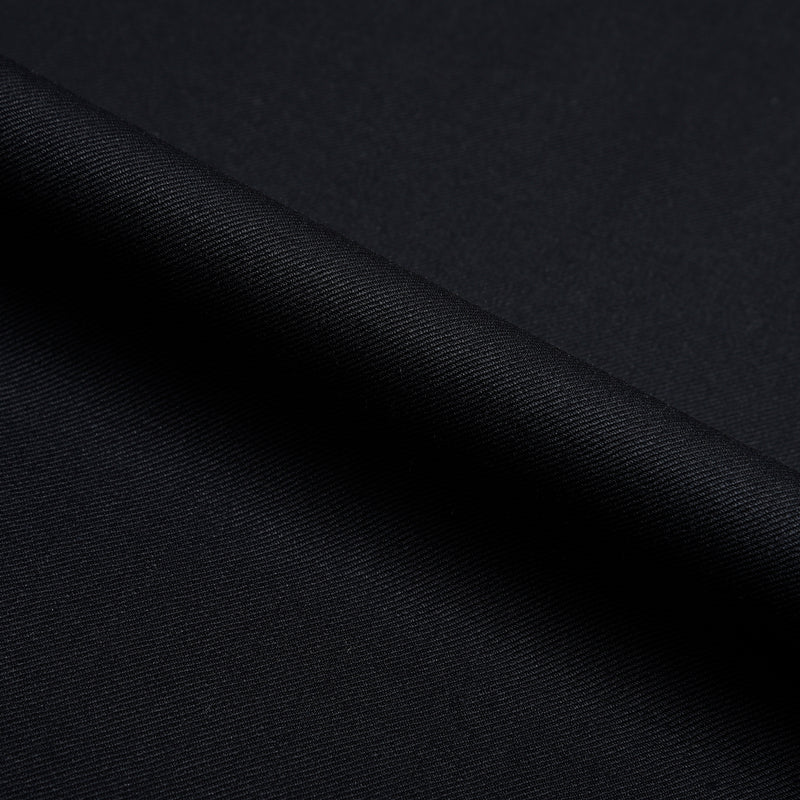 EZS Pleated Black Washable Wool Pant