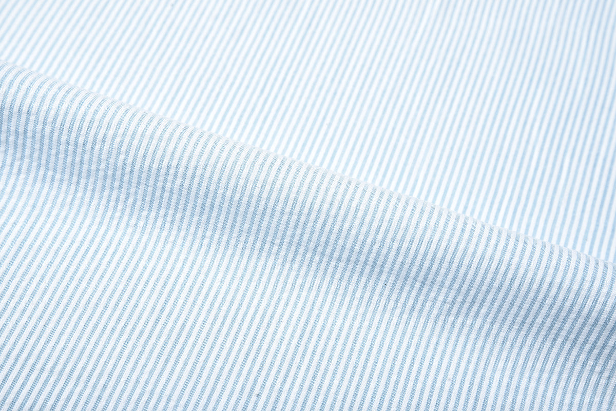 Sky Blue Dress Stripes Seersucker - 1