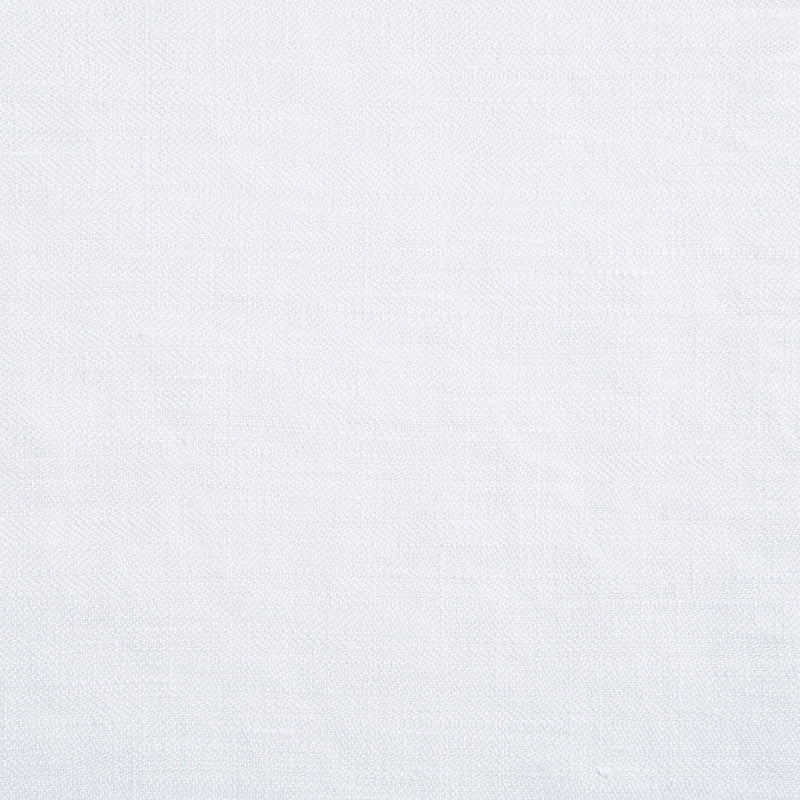 Pleated White Linen Herringbone Pant