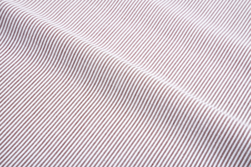 Maroon Dress Stripes Seersucker