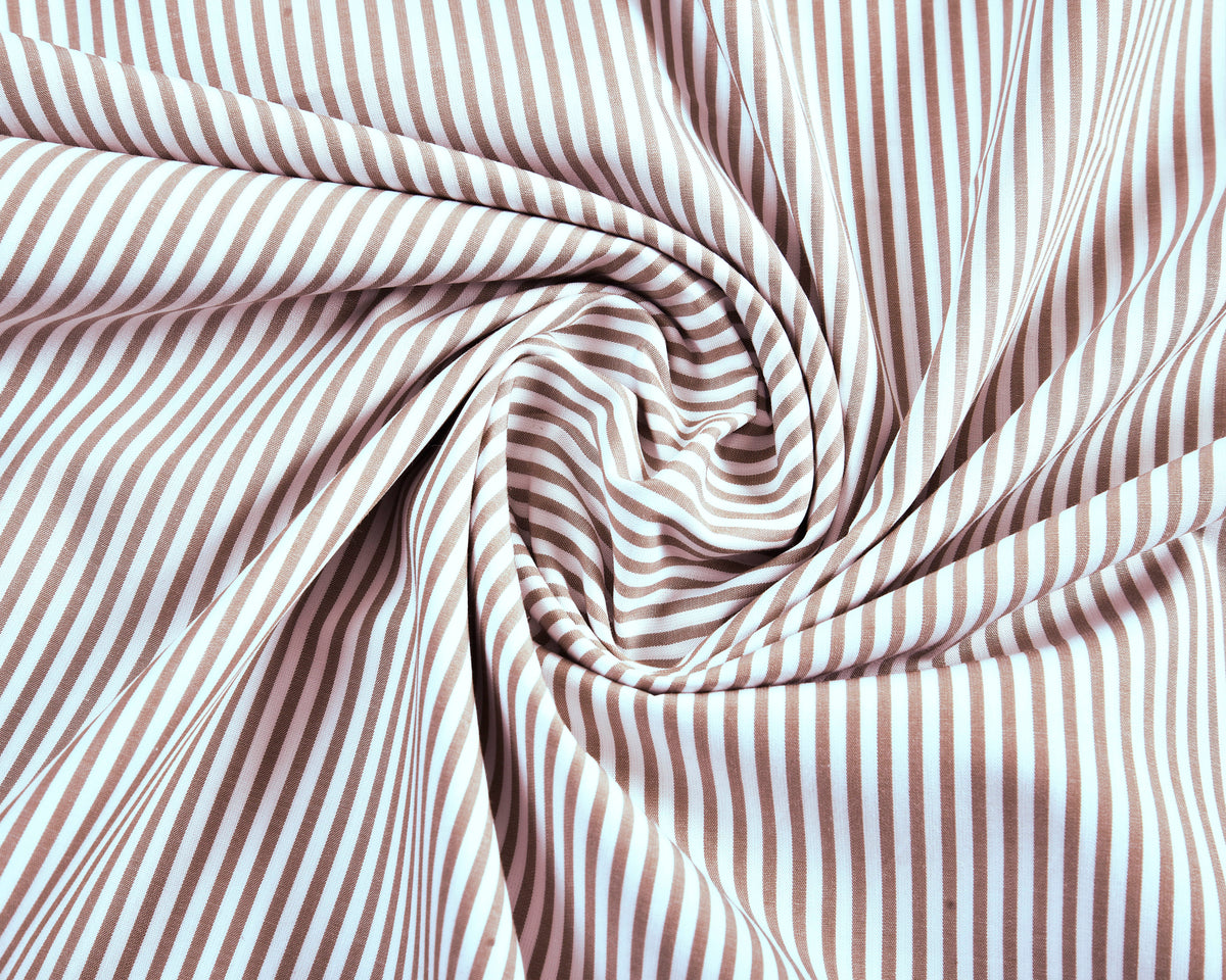 Brown White Candy Stripes Shirt - 9