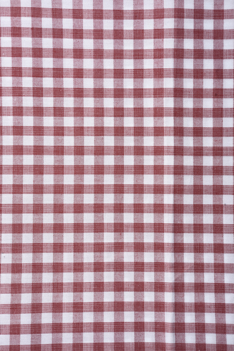 Red End on End Gingham Checks