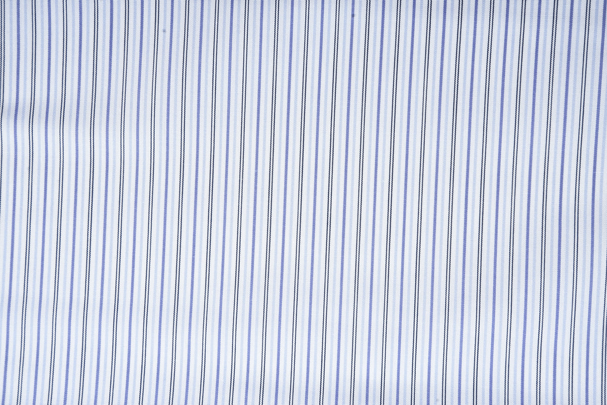 Alumo Light Blue Cornflower and Navy Stripes - 5