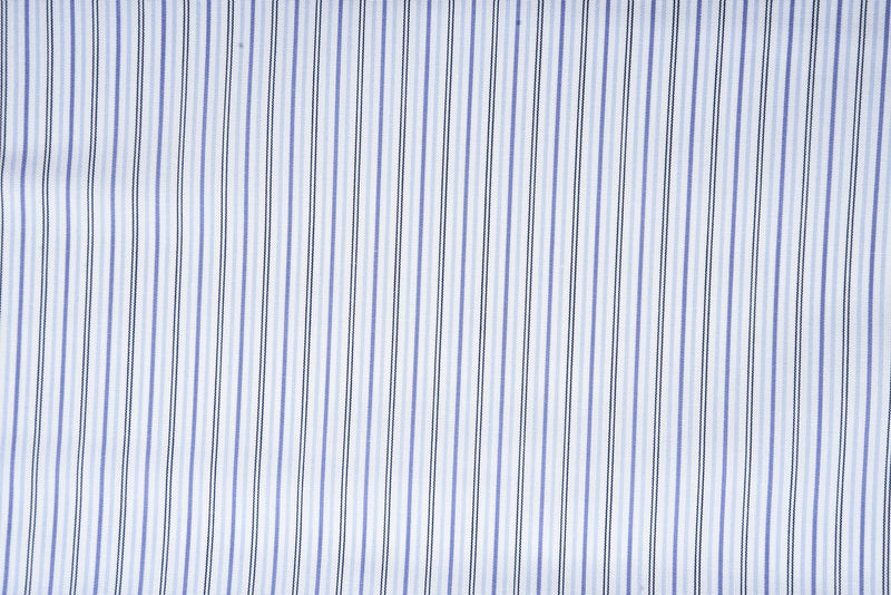 Alumo Light Blue Cornflower and Navy Stripes