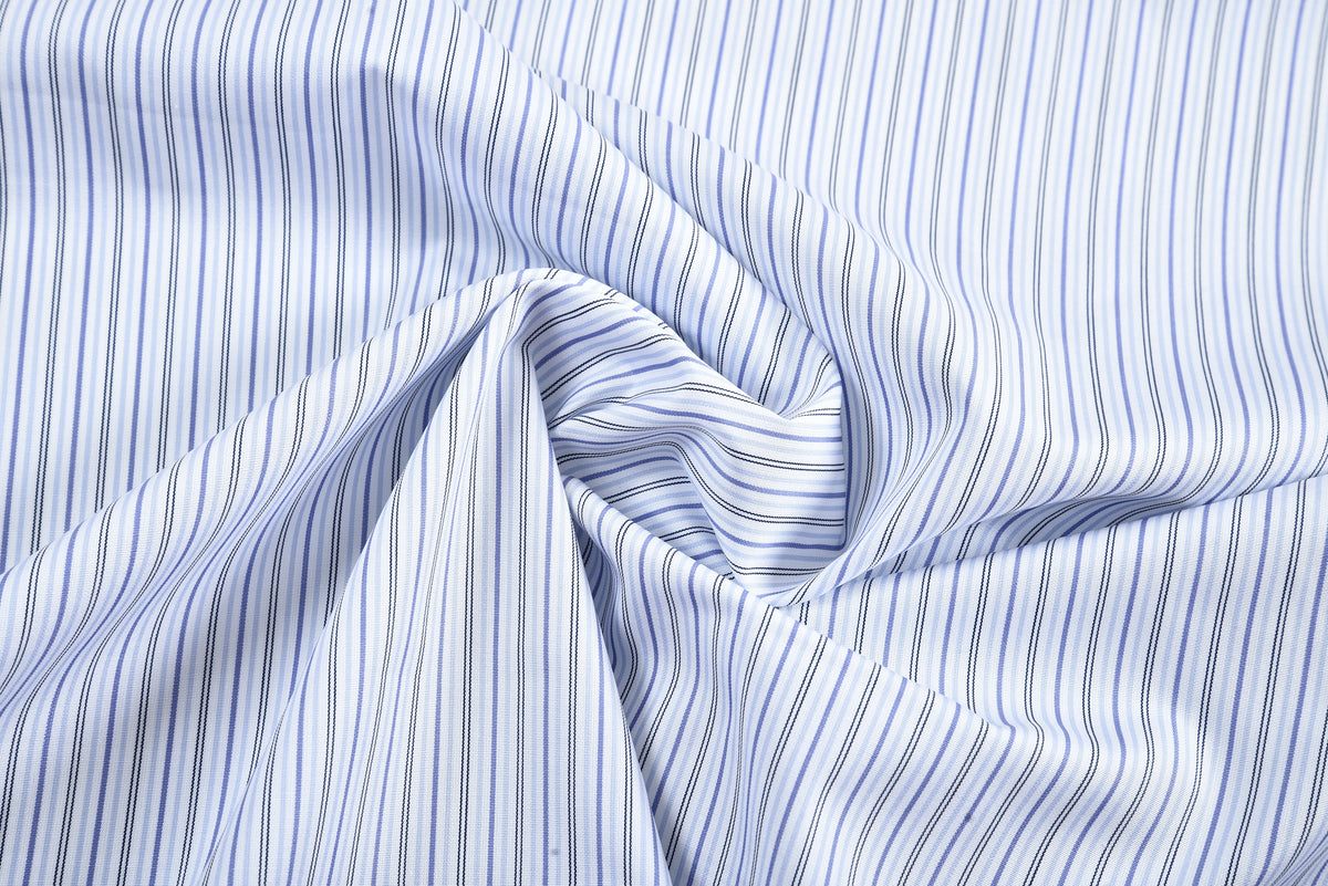 Alumo Light Blue Cornflower and Navy Stripes - 6