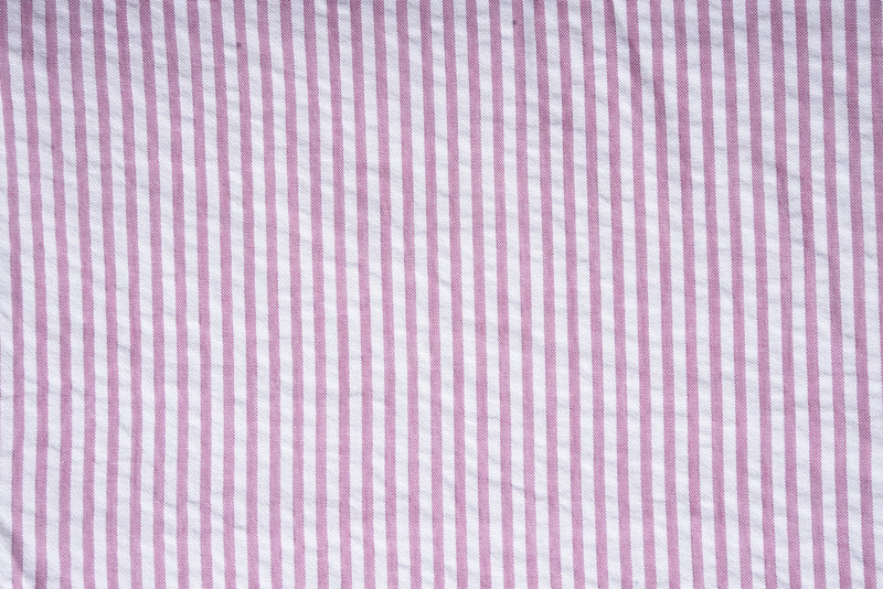 Pink on White Seersucker Candy Stripes