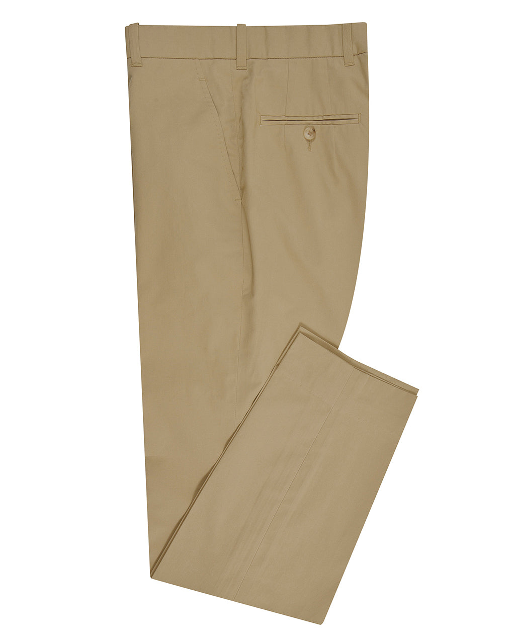 Dark Beige Plain Cotton Dress Pant - 1