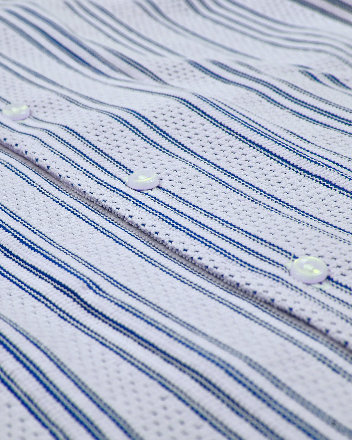 Summer Camp Collar Casual Shirt in White and Blue Stripes - 8
