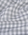 Albini Linen: Grey White Gingham