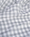 Albini Linen: Grey White Gingham