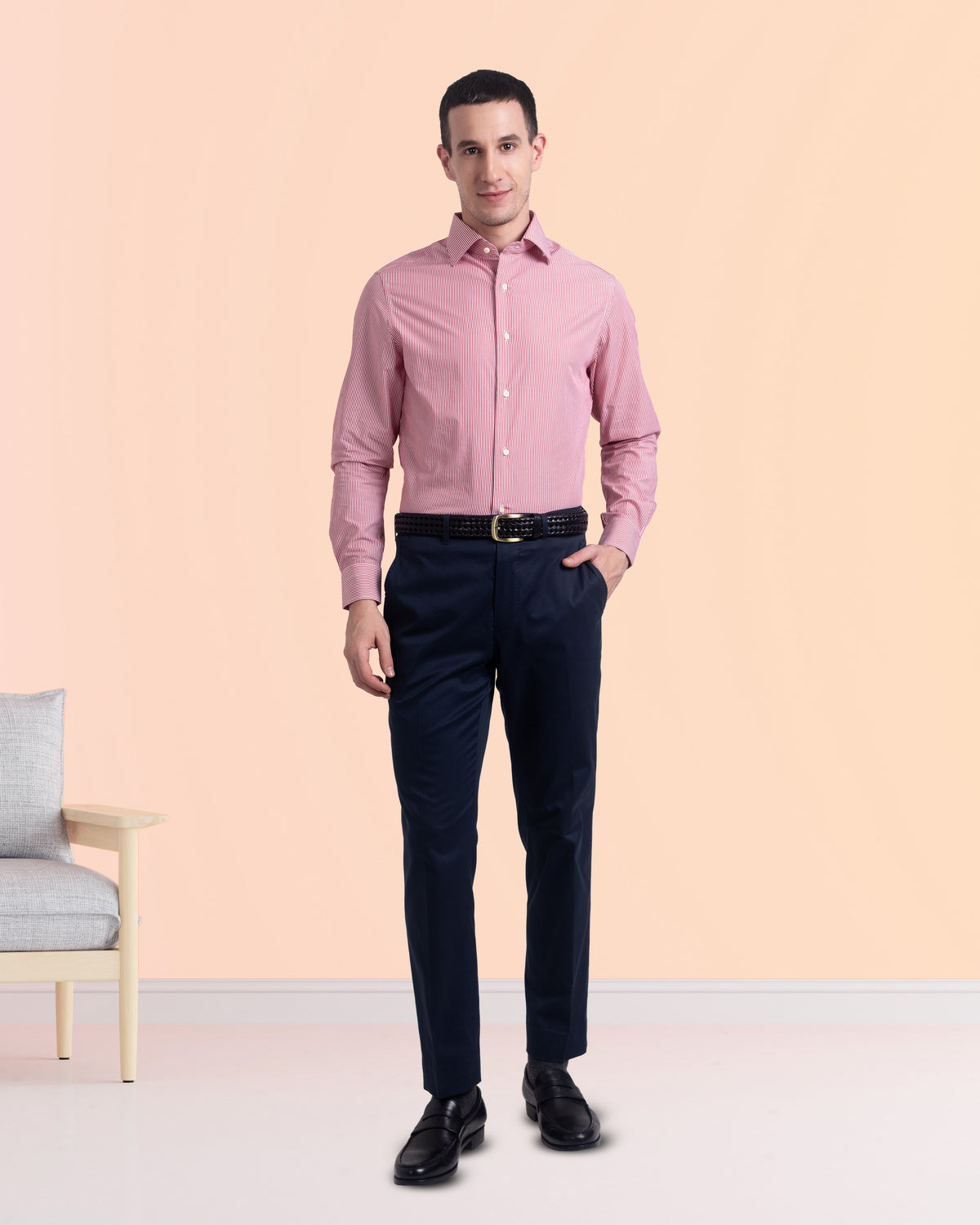Dark Navy Twill Dress Pant - 2