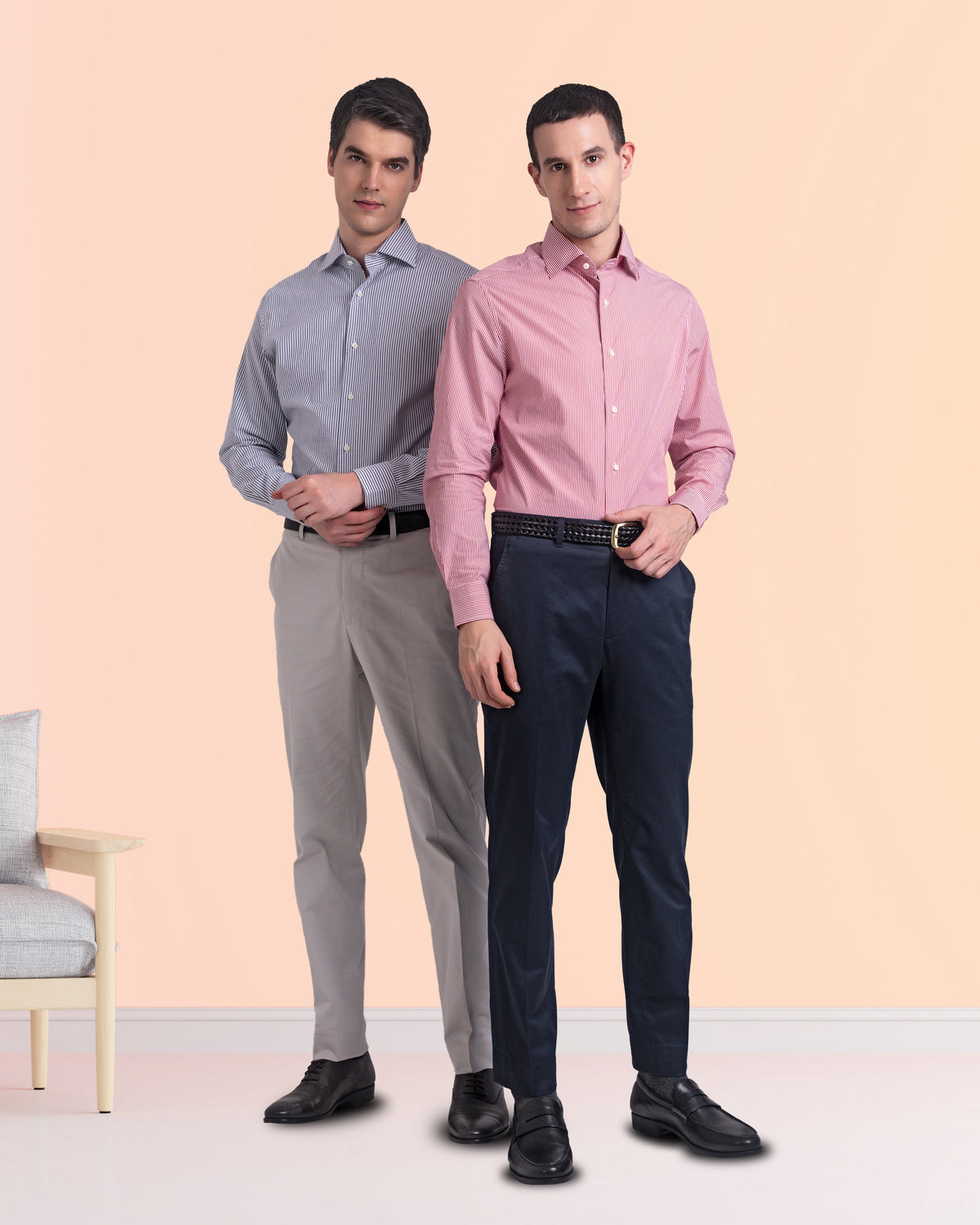 Dark Navy Twill Dress Pant - 5