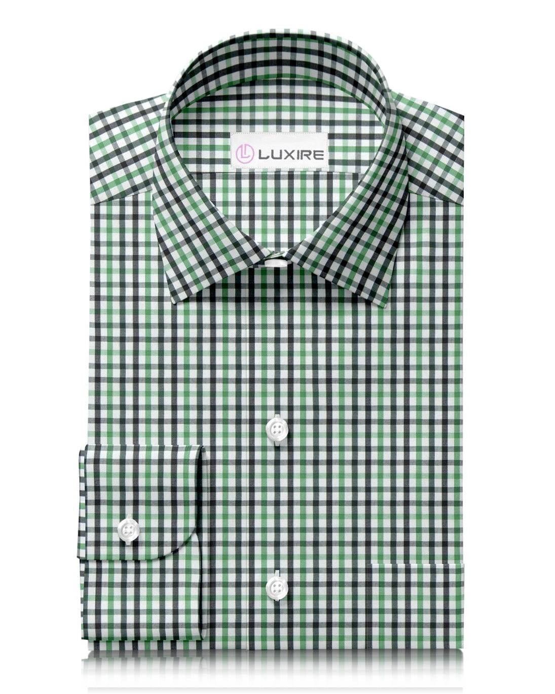 Friday Shirt:Shades Of Green Gingham - 1