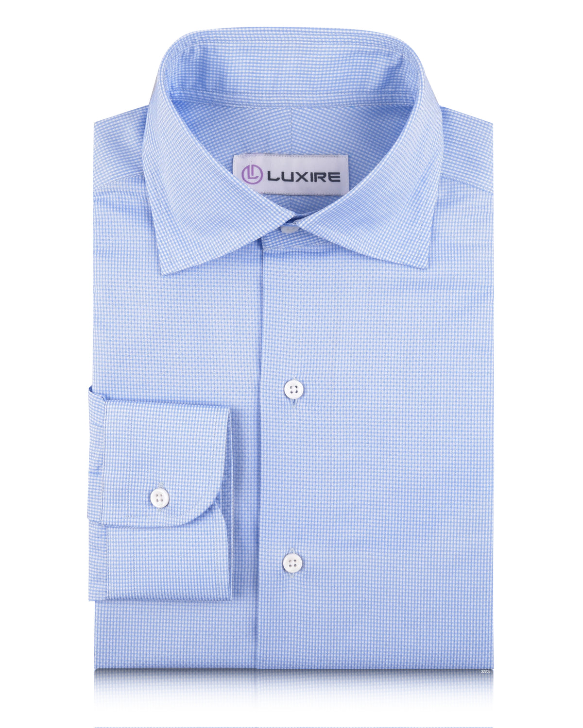 Grandi and Rubinelli Blue White Tattersall checks - 1