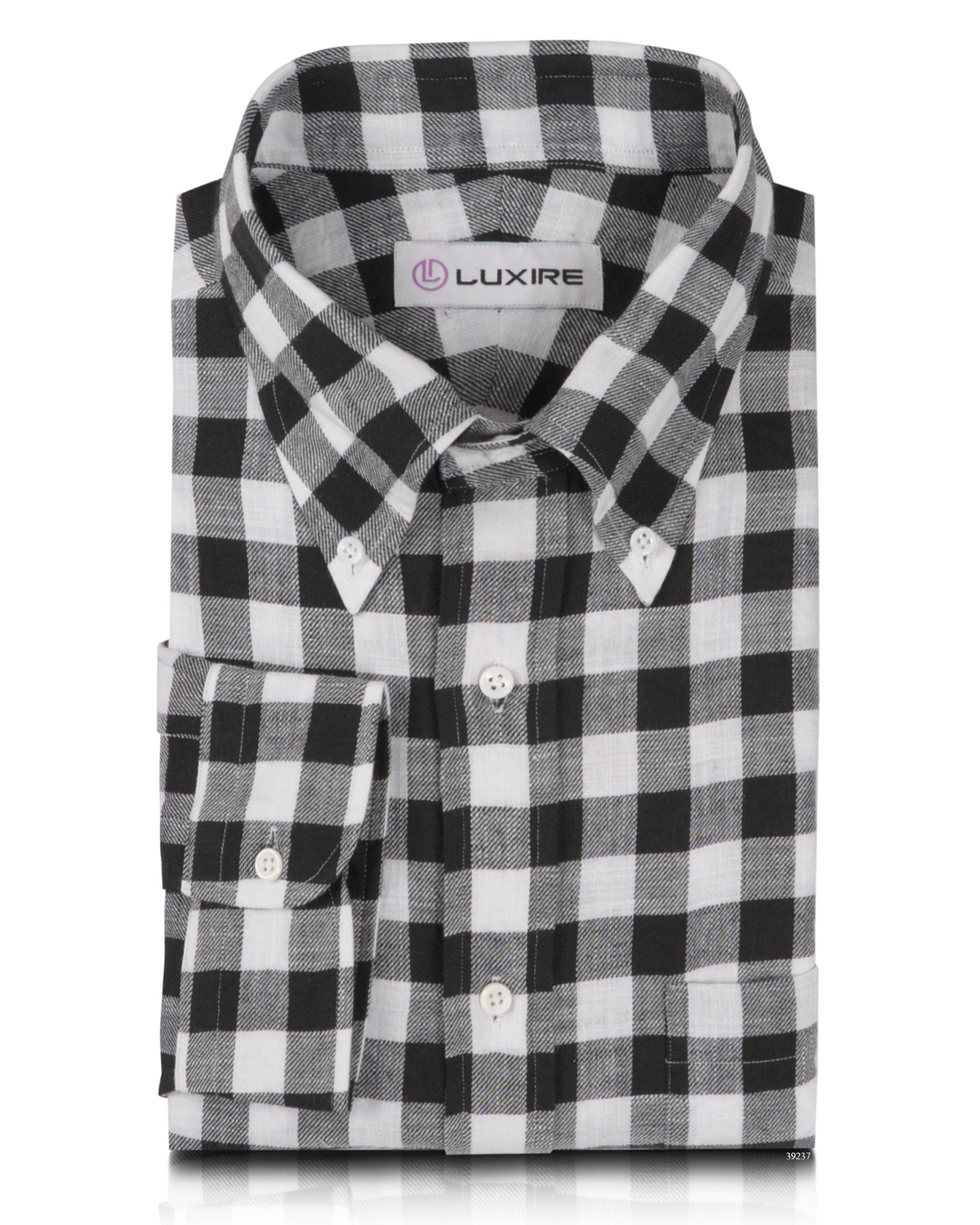 Black White Macro Gingham Checks - 1
