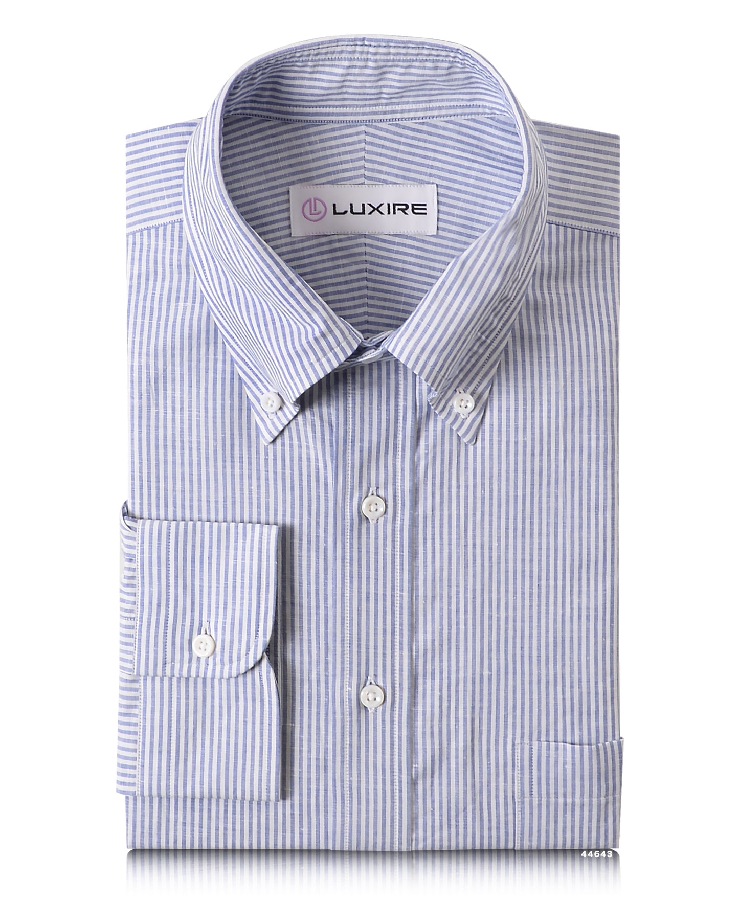 Indigo Dress Stripes Fine Linen