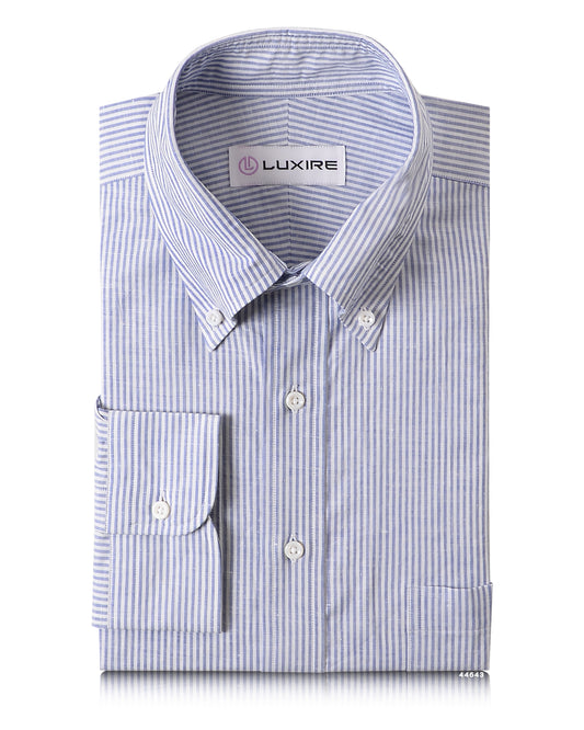 Indigo Dress Stripes Fine Linen