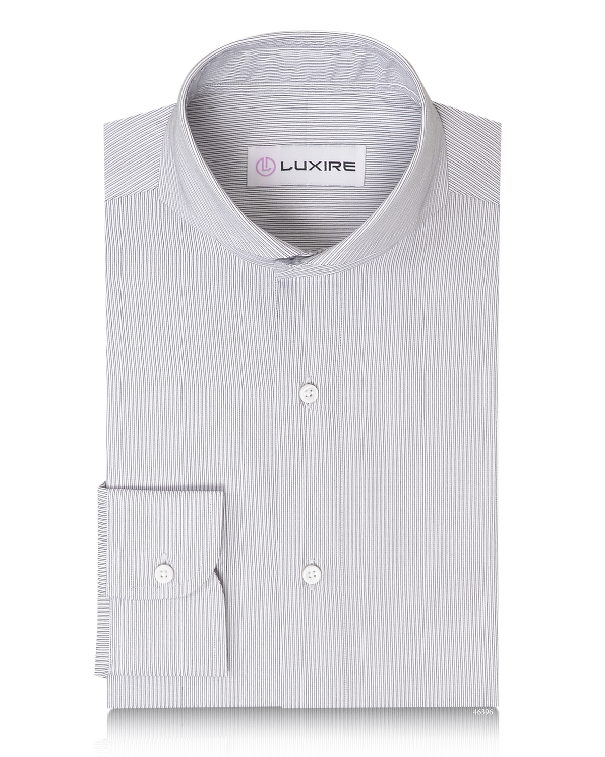White With Navy Shadow Stripes by Monti Shirt - 1