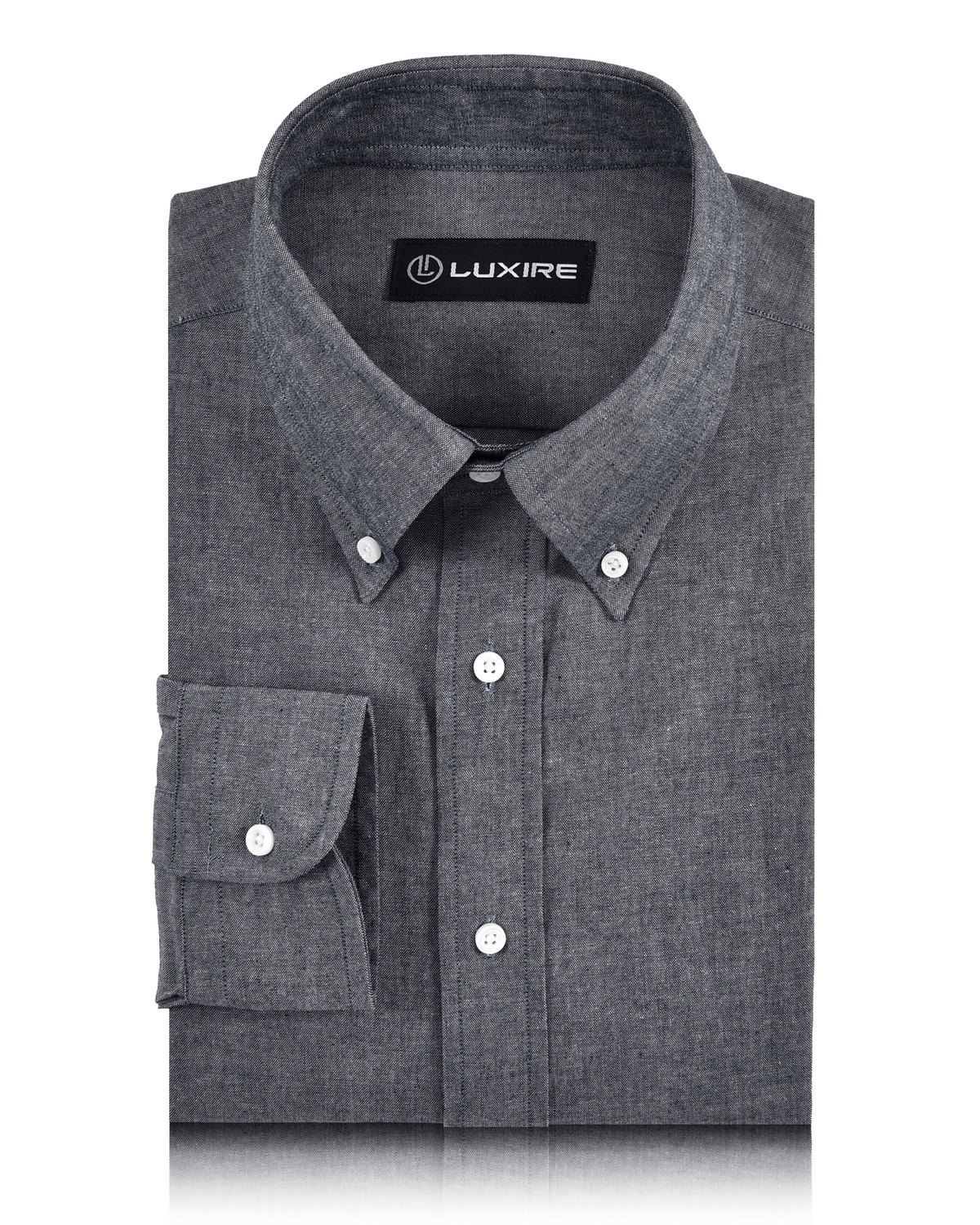Blue Denim Slubby Chambray Shirt - 1