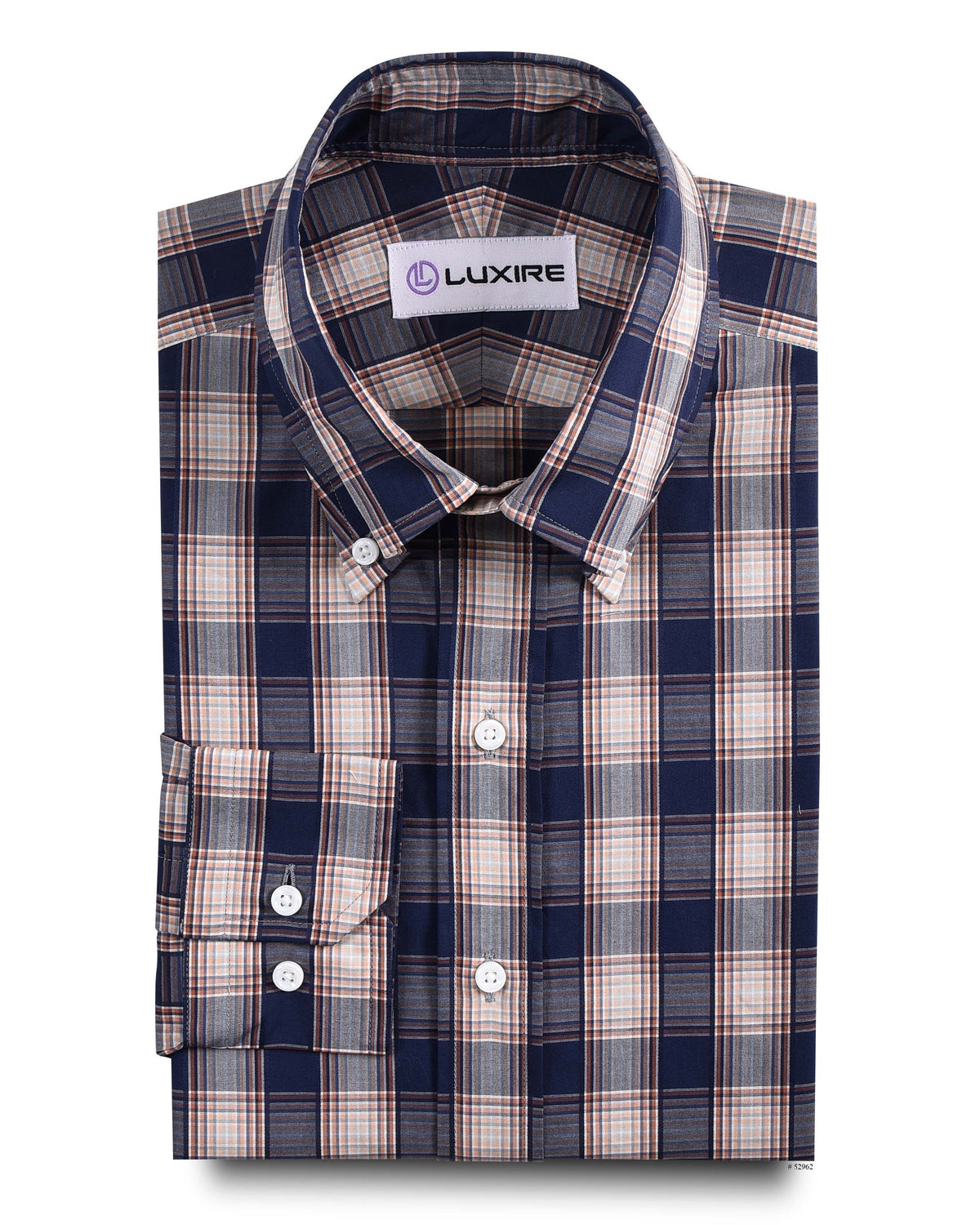 Blue Peach Tattersall Madras - 1