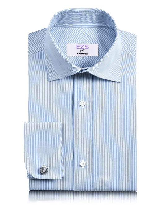EZS Sky Blue Mille Stripes Shirt