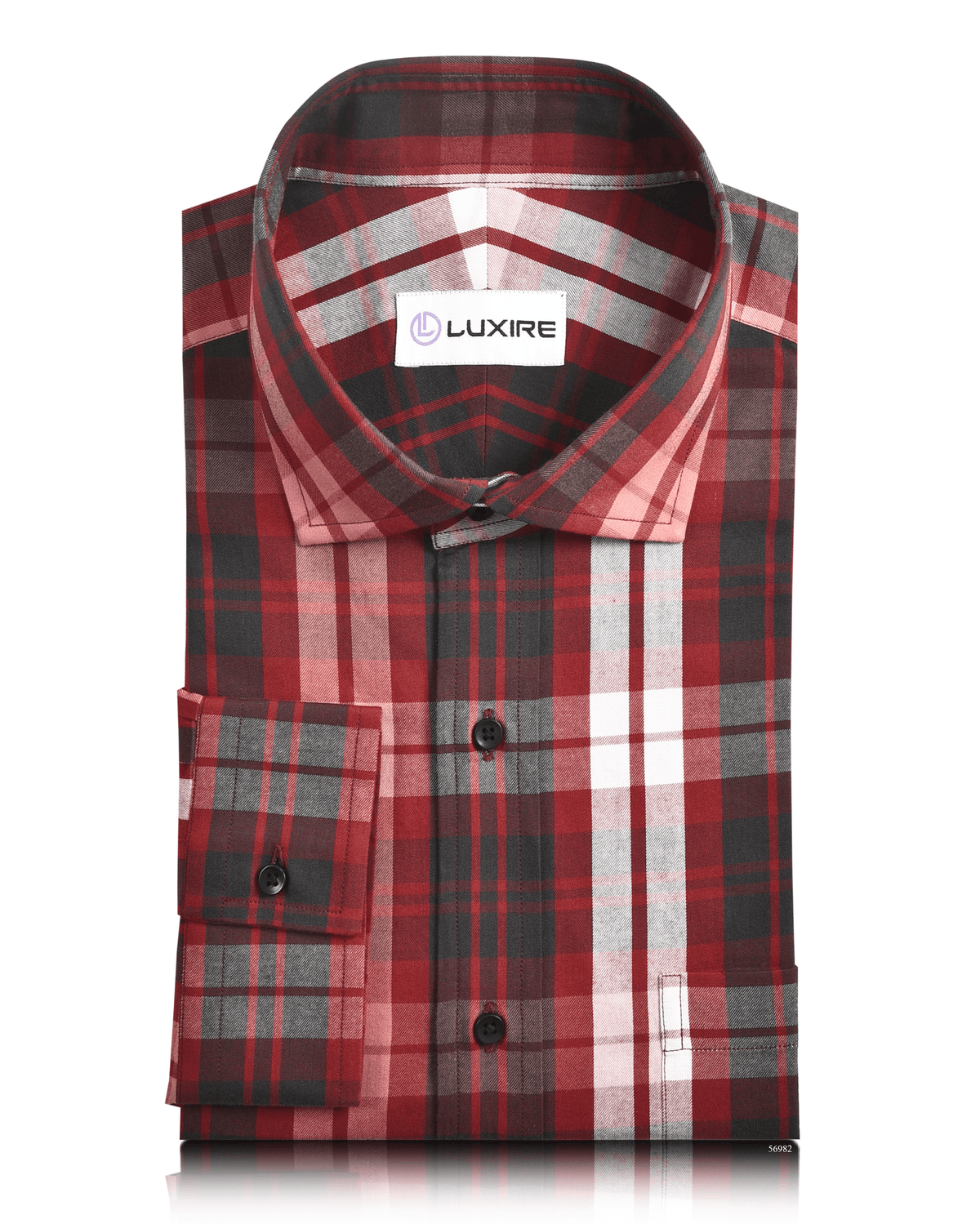 Red Grey Checks Shirt - 1