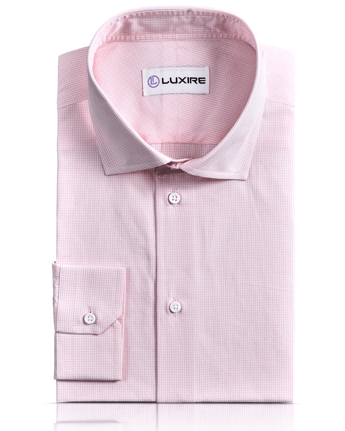 Pale Orange Mini Checks Shirt - 1