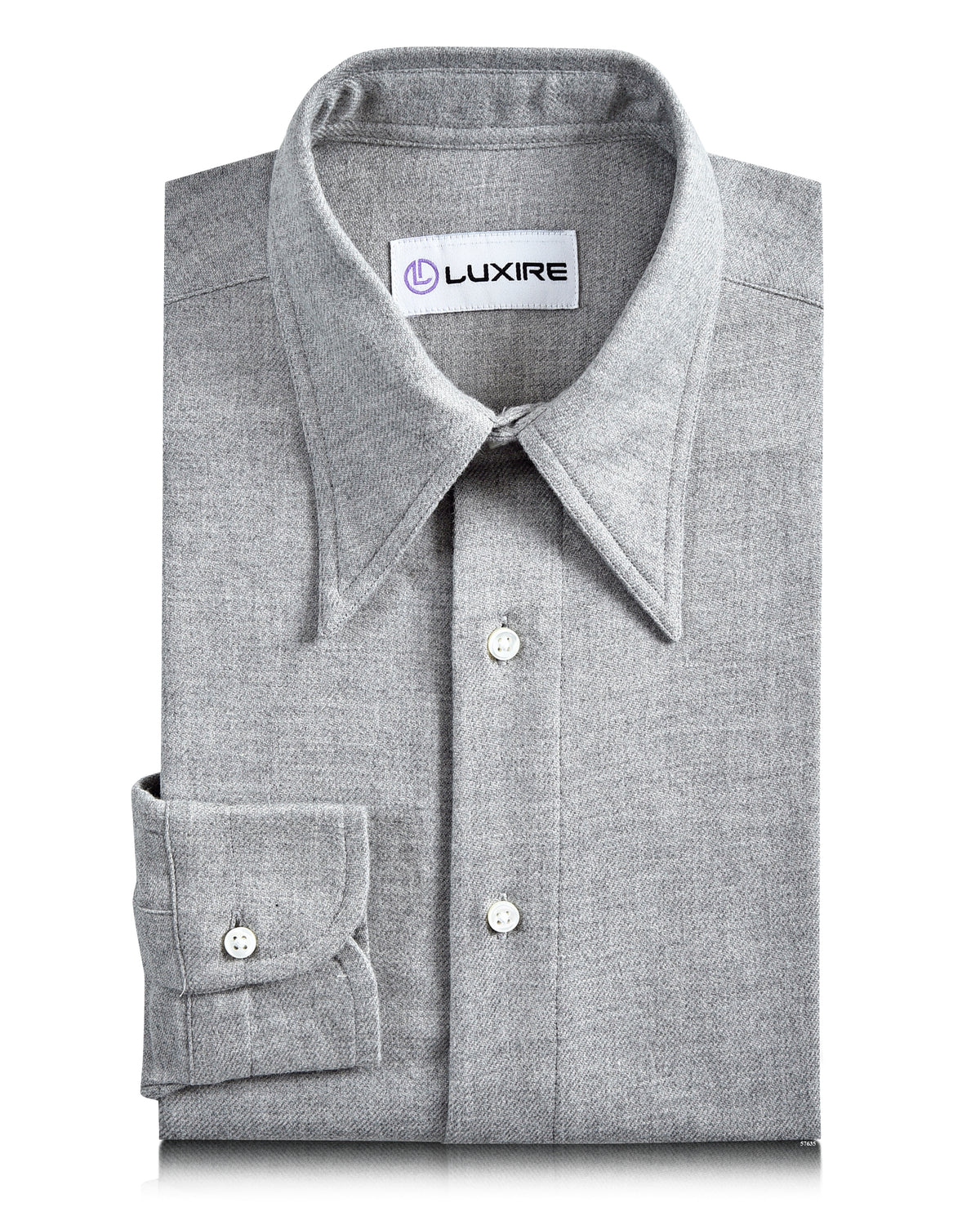 Heather Grey Gabardine Shirt - 1