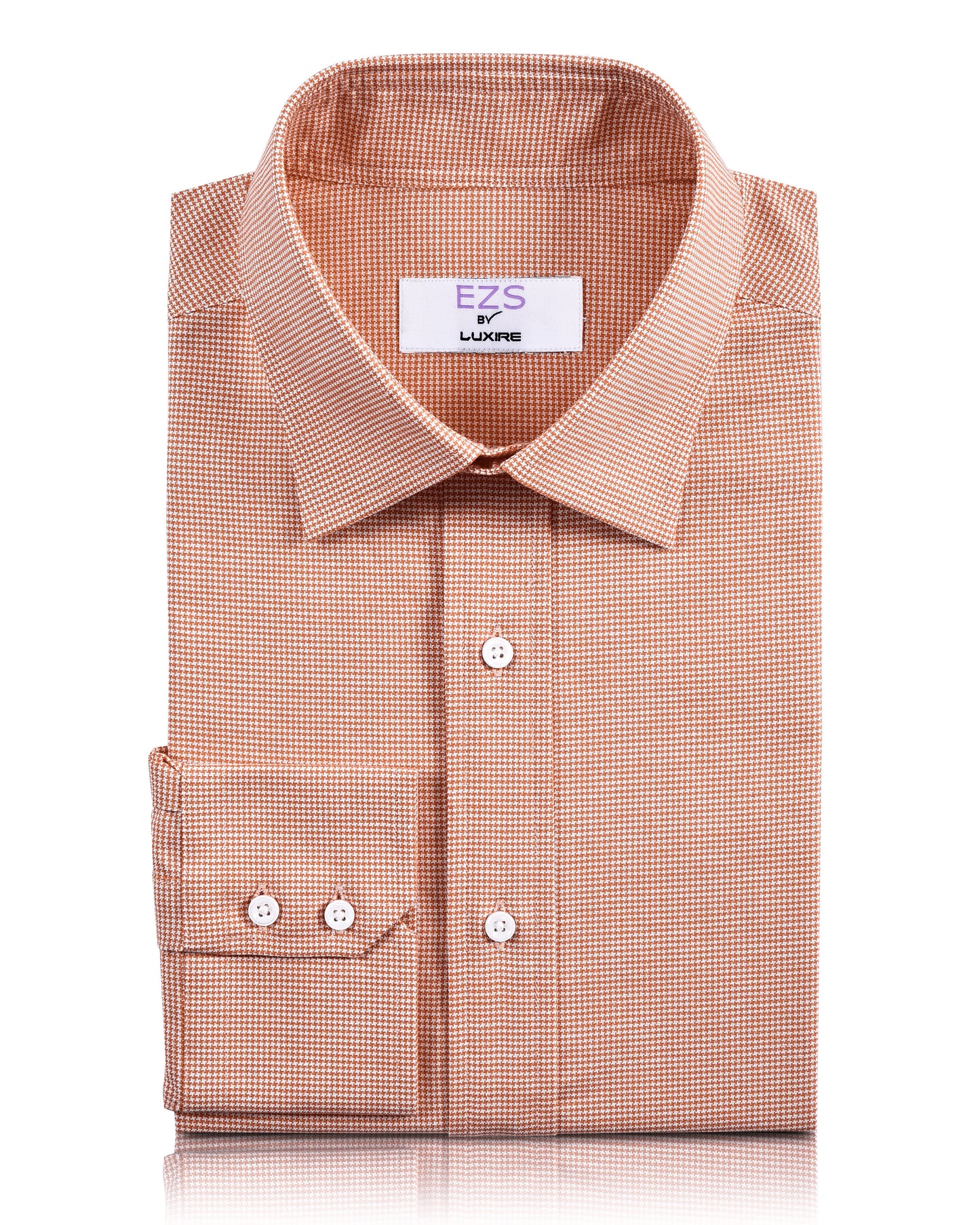 EZS Orange Houndstooth Shirt