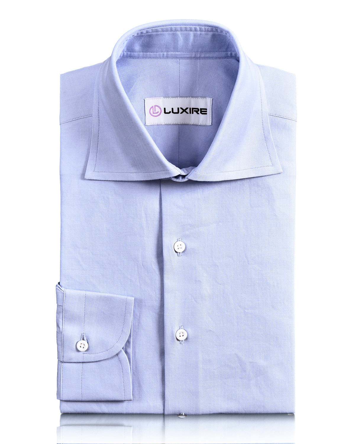 Sky Blue Herringbone Shirt - 1