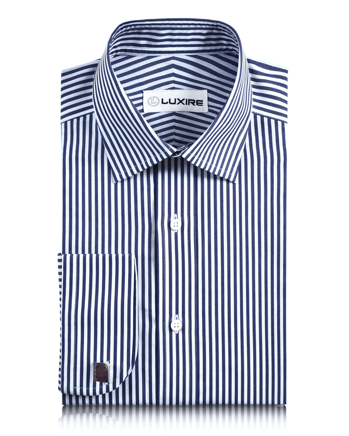 Navy Dress Stripes Shirt - 1