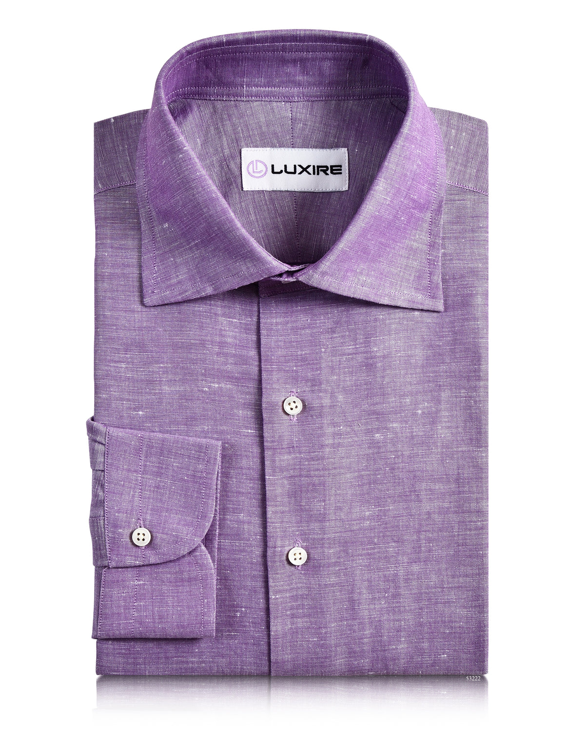 Cotton Linen: Plain Purple Chambray - 1