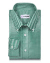 Oxford Lincoln Green Gingham on White