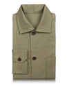 Fresco Cotton Pale Olive Shirt Jacket