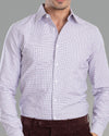 Navy Pink Tattersall Shirt