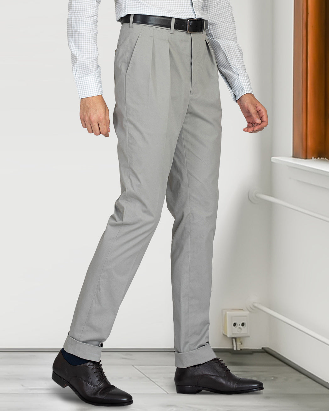 Pleated Dark Grey Dress Pant - 1