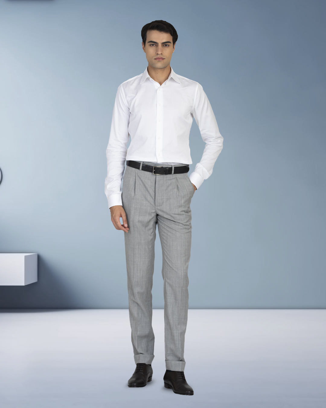 Washable Wool Grey Pant - 3