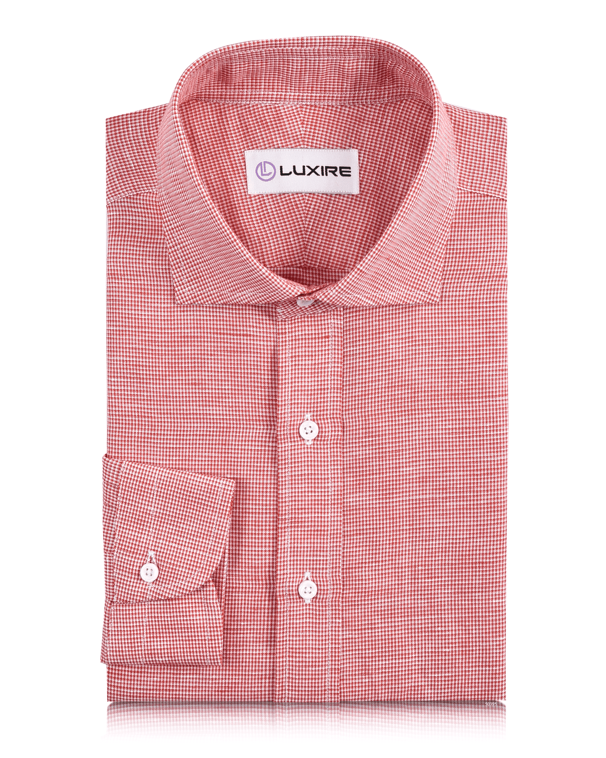 Cotton Linen: Red White Micro Checks - 1