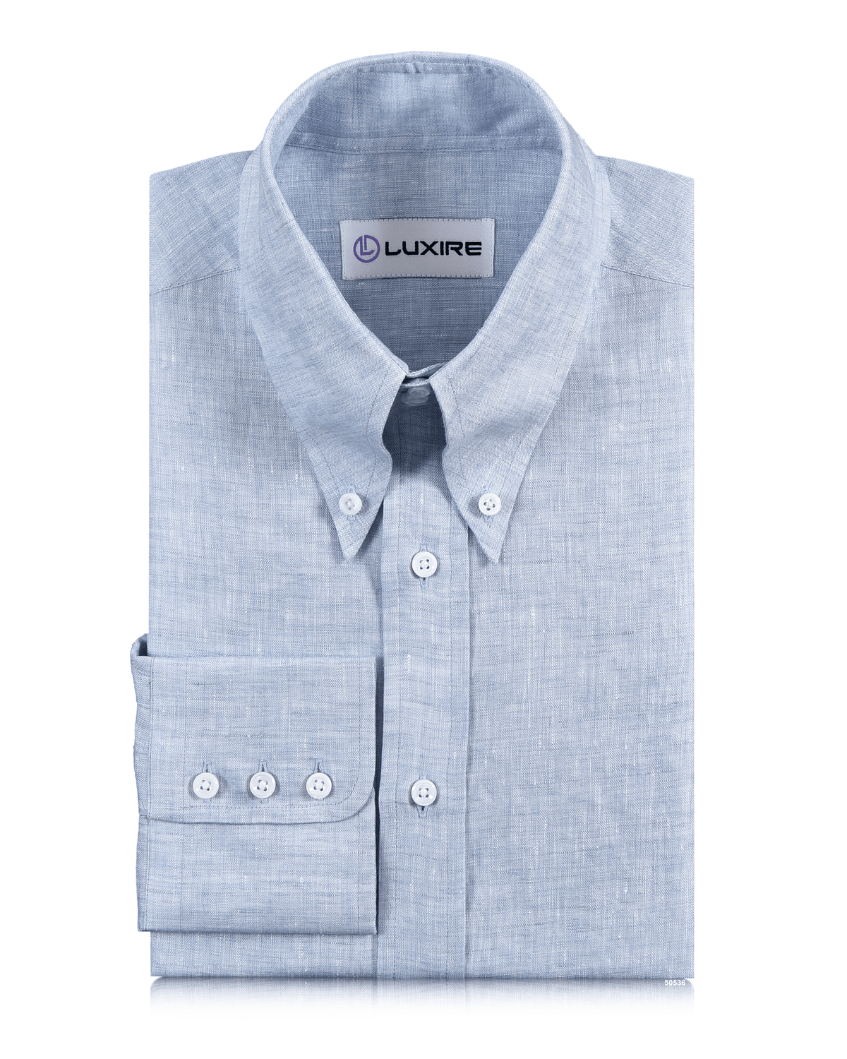 Linen: Pale Blue End on End - 1