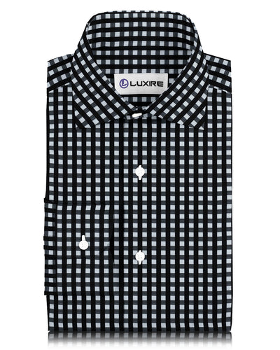 Monti Black White Mid Gingham Twill