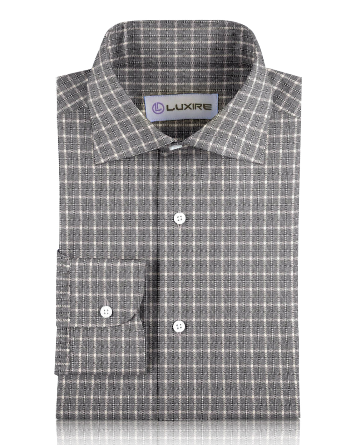 Grey White Tattersall Flannel - 1