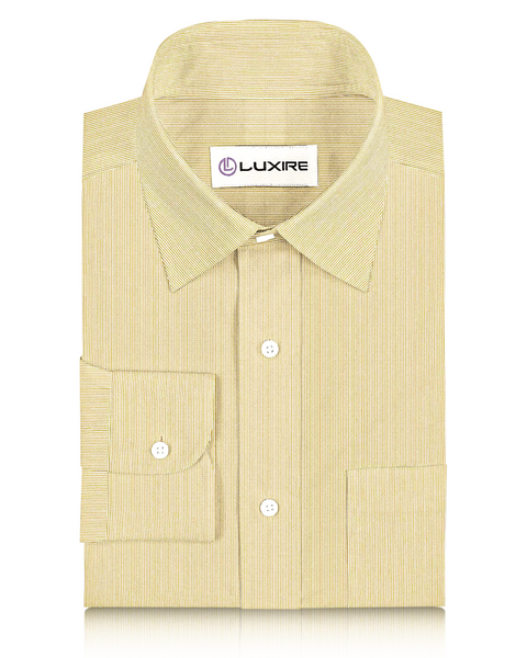 Cotton Linen: Light Ecru Dress Stripes On White