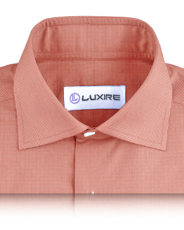 Dutch Orange Mini Checks On White - 2