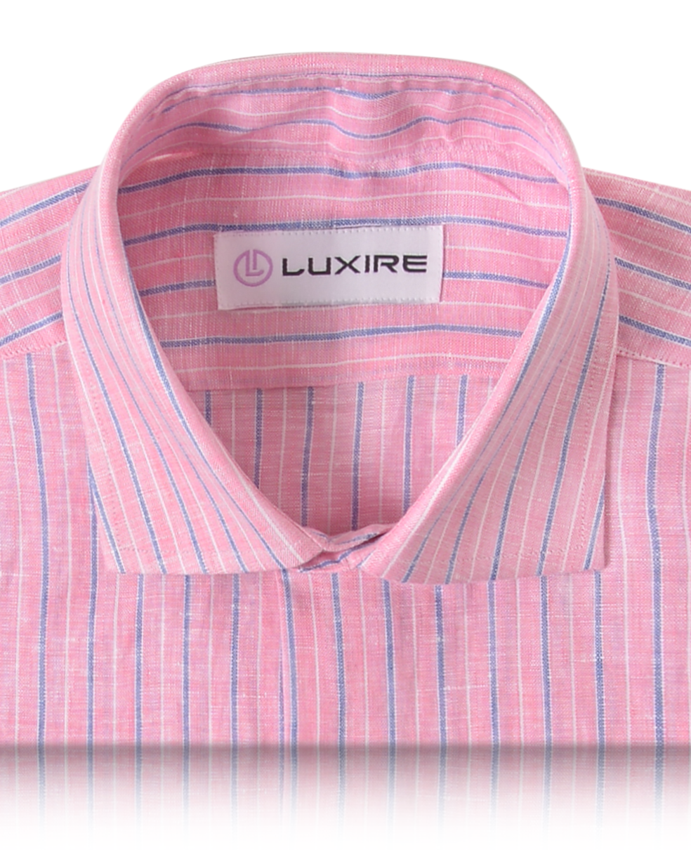 Pink Blue Tape Stripes Linen - 2