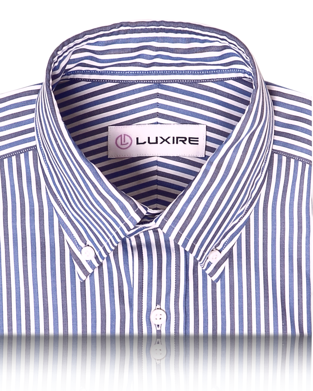 Brembana White Blue Candy Stripes Shirt - 2