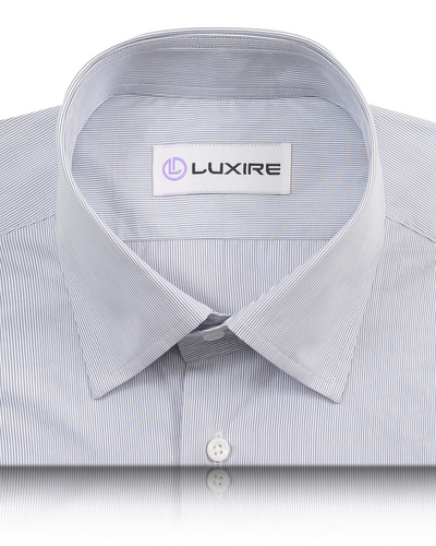 Blue Hairline Stripe On white Shirt