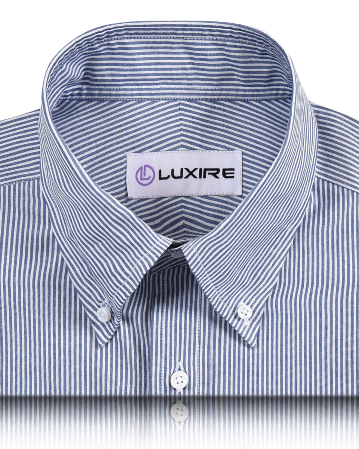 Navy Blue University Stripe Oxford Shirt - 2