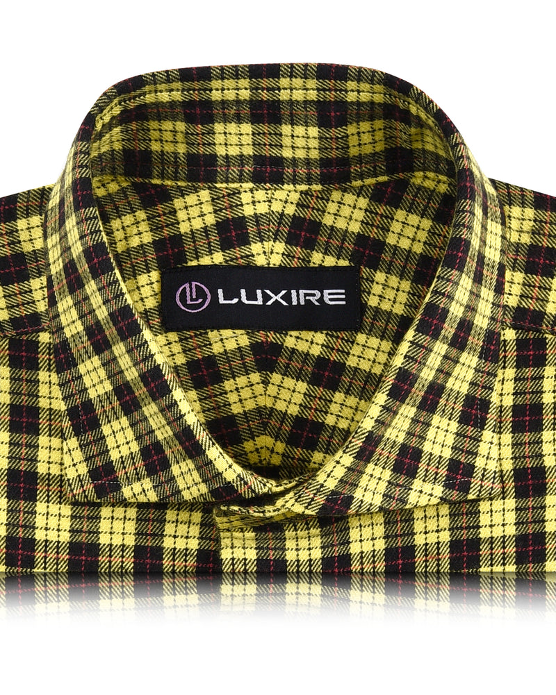Yellow Black Tattersall Flannel