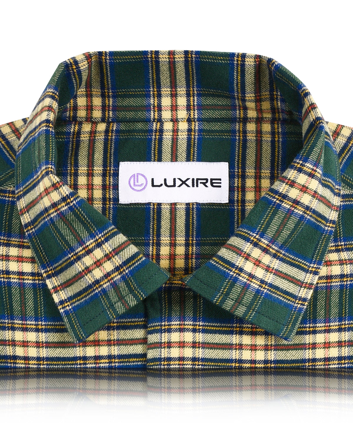 Green Yellow Blue Plaid Flannel Shirt - 2